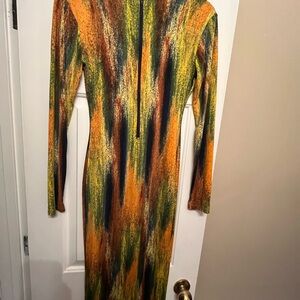 Multicolor Long Sleeve Dress